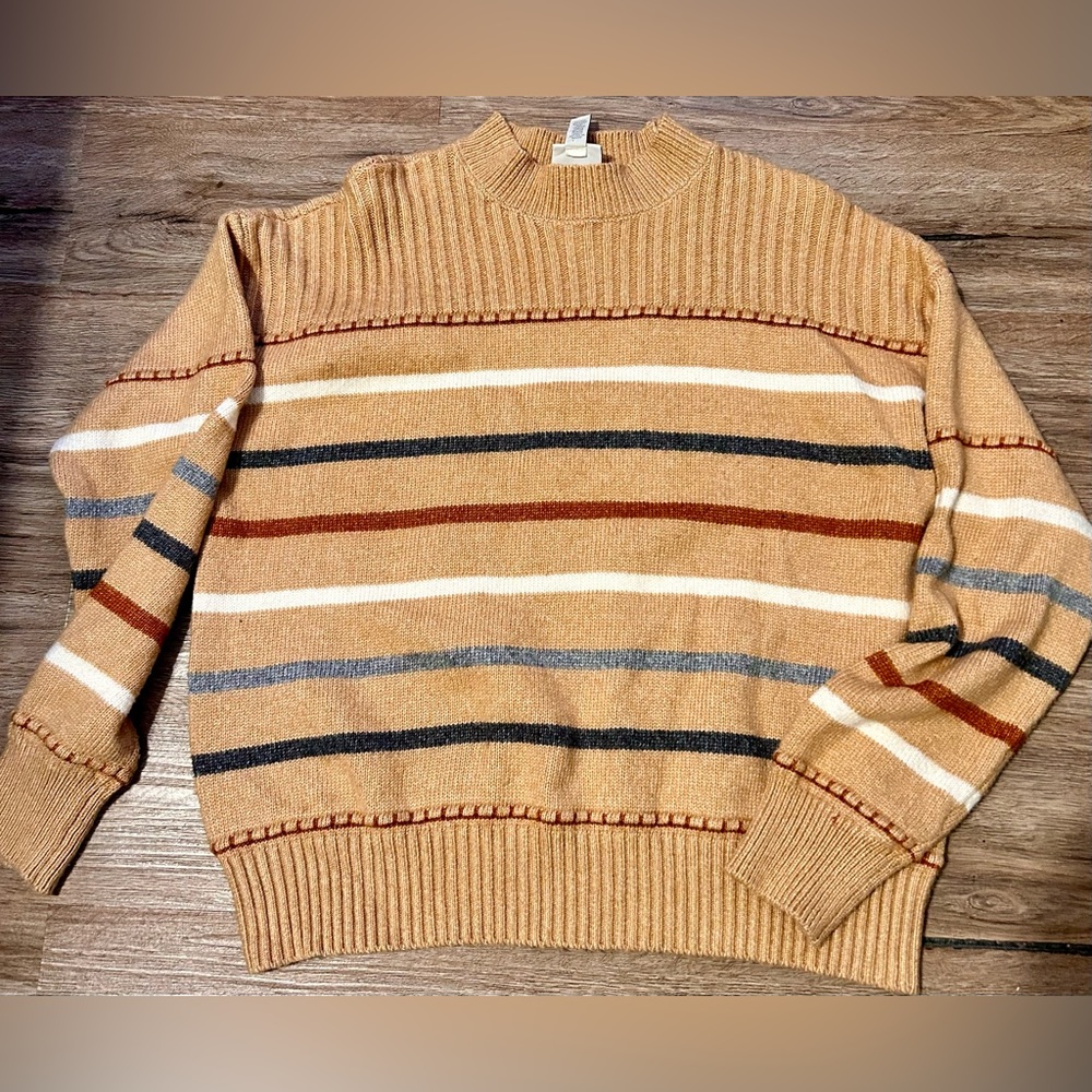 St. John’s Bay mock neck striped sweater XL